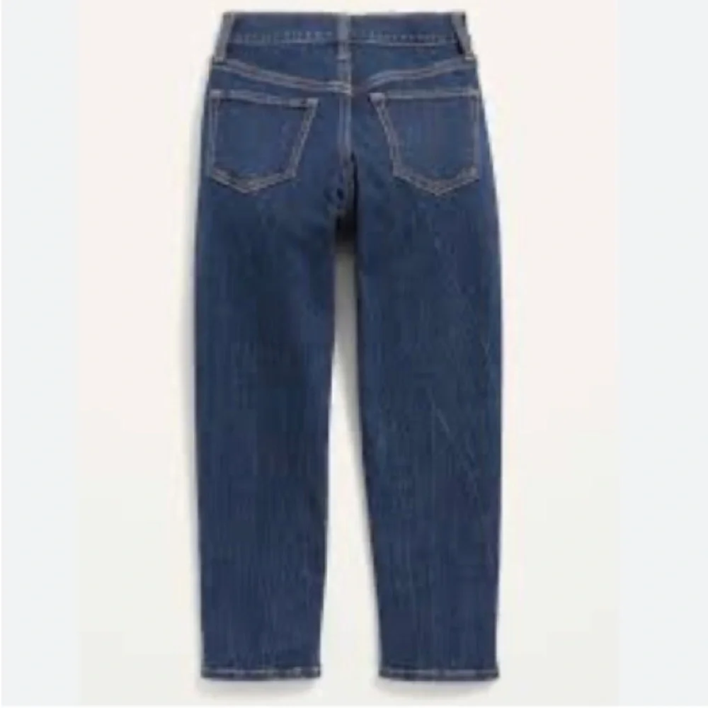 NWT Girls size 14 OG Straight High Rise Crinkly Fern Indigo Blue Jeans Tomboy